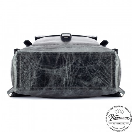 Мужской кожаный рюкзак "Орландо" (чёрный антик)