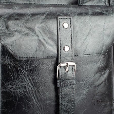 Мужской кожаный рюкзак "Орландо" (чёрный антик)