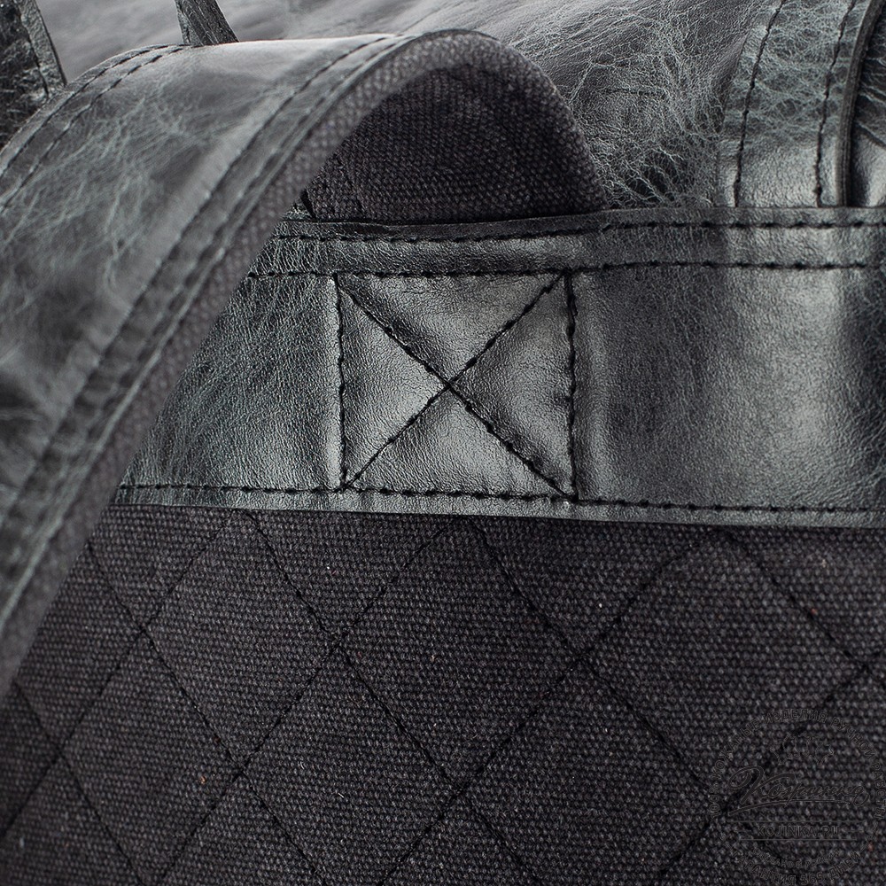 Мужской кожаный рюкзак "Орландо" (чёрный антик)