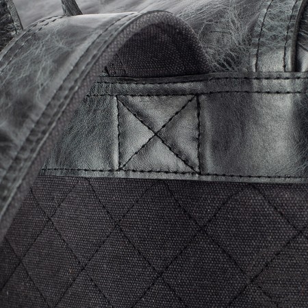 Мужской кожаный рюкзак "Орландо" (чёрный антик)