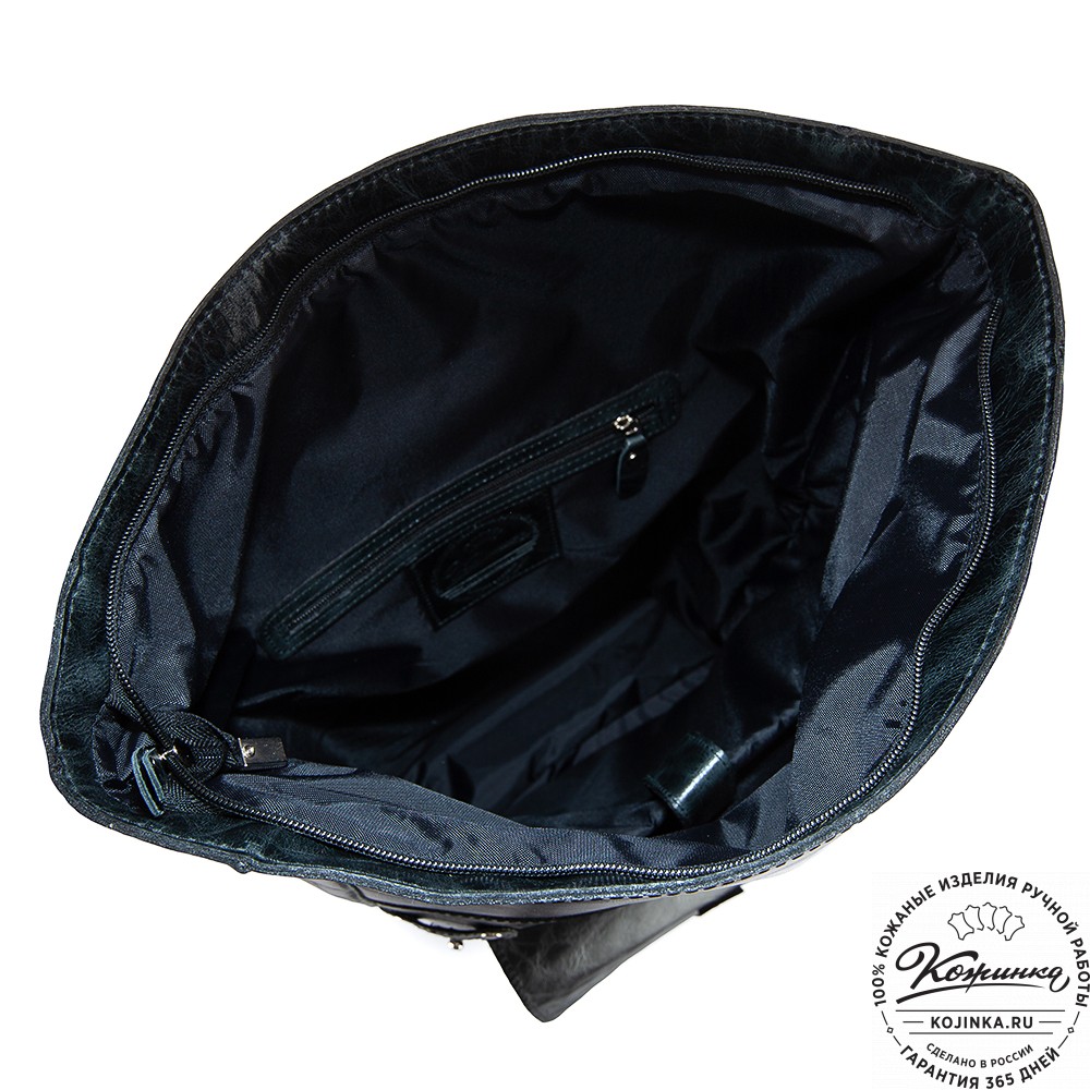 Мужской кожаный рюкзак "Орландо" (чёрный антик)