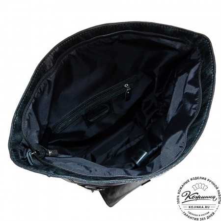 Мужской кожаный рюкзак "Орландо" (чёрный антик)