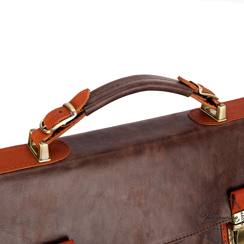 Кожаный портфель "Сталкер" (тёмно-коричневый антик)