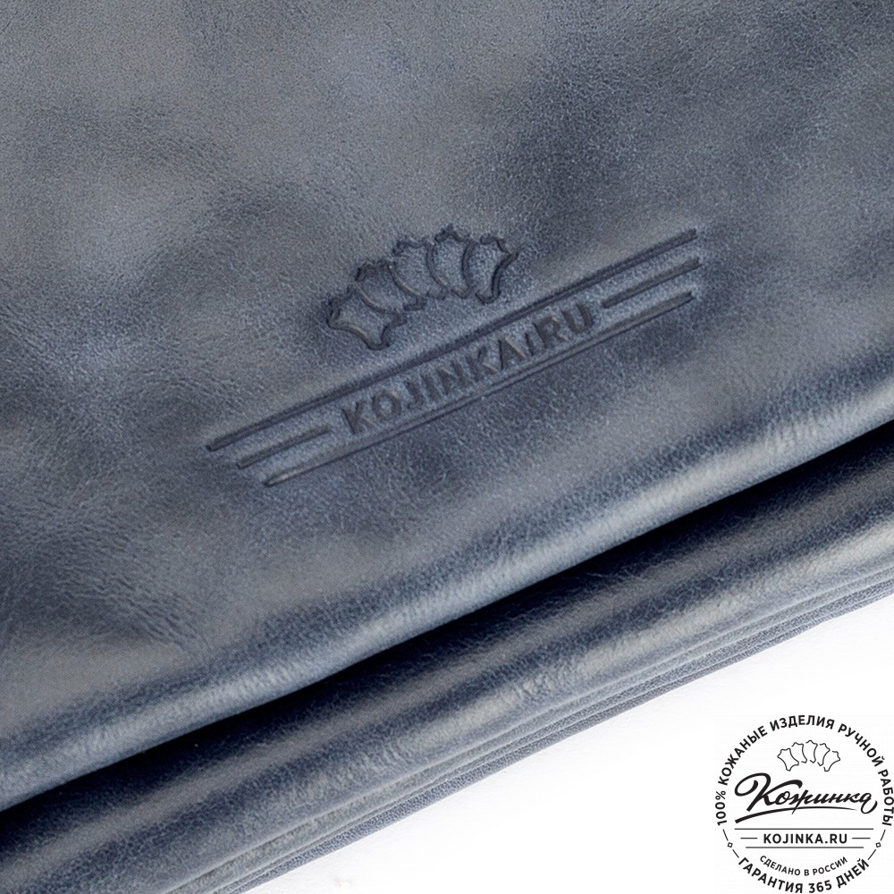 Кожаная сумка "Феликс" (синий антик) 