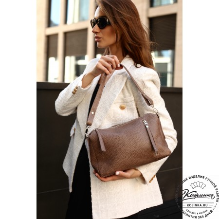 Женская кожаная сумка "Агата" (коричневая)