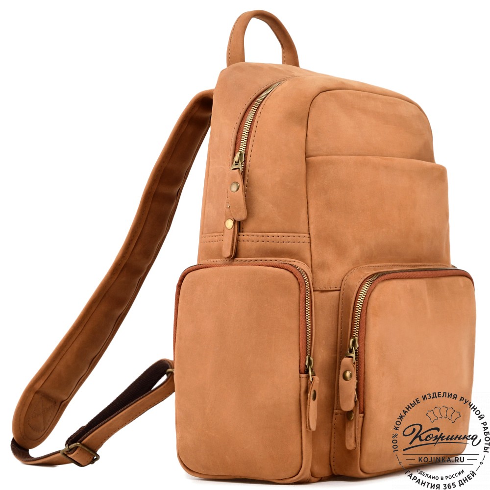  Кожаный рюкзак "Дионис" (рыжий крейзи)