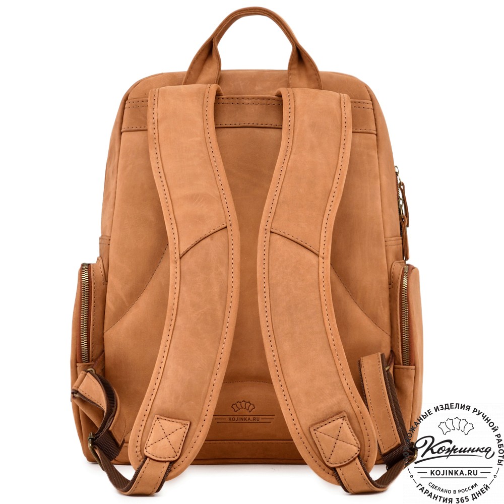  Кожаный рюкзак "Дионис" (рыжий крейзи)