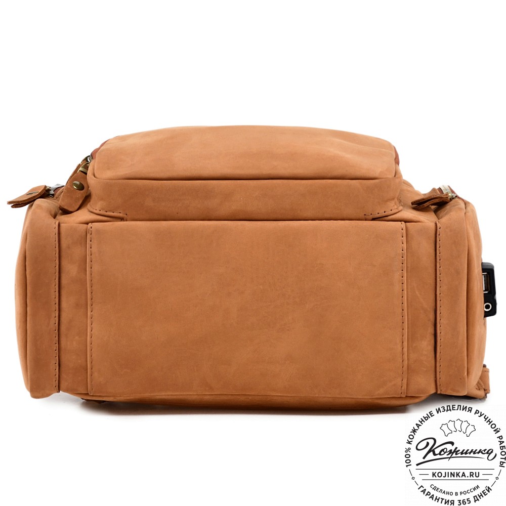  Кожаный рюкзак "Дионис" (рыжий крейзи)