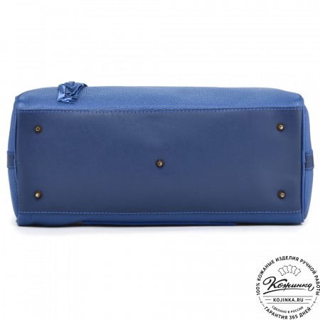 Женская кожаная сумка "Византия" (синий)