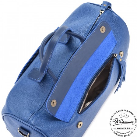 Женская кожаная сумка "Византия" (синий)