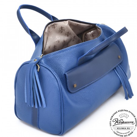 Женская кожаная сумка "Византия" (синий)