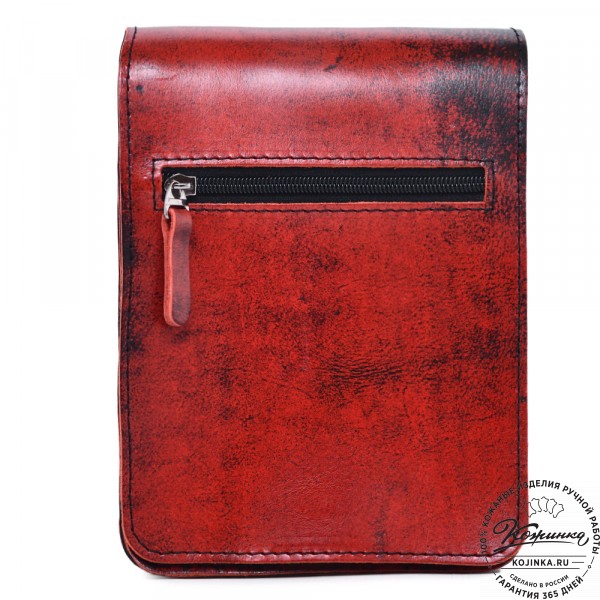  Кожаный сумка "Робин" (глянец красный). фото 1