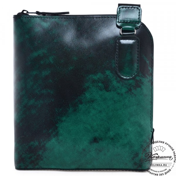  Кожаная сумка "Родос" (зеленый глянец) . фото 1