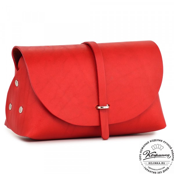  Женская кожаная сумка "Милла макси" (красная) . фото 1