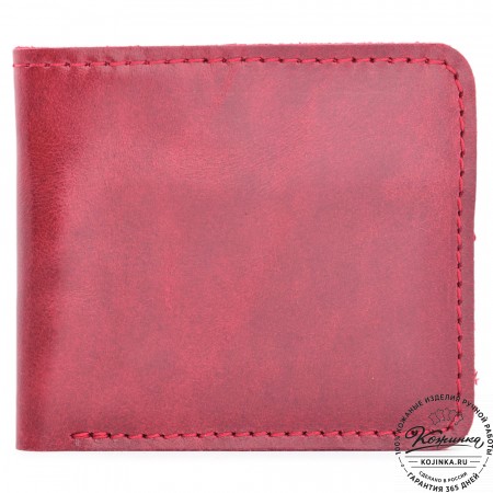  Кожаный бумажник "Рокки" (бордо антик)