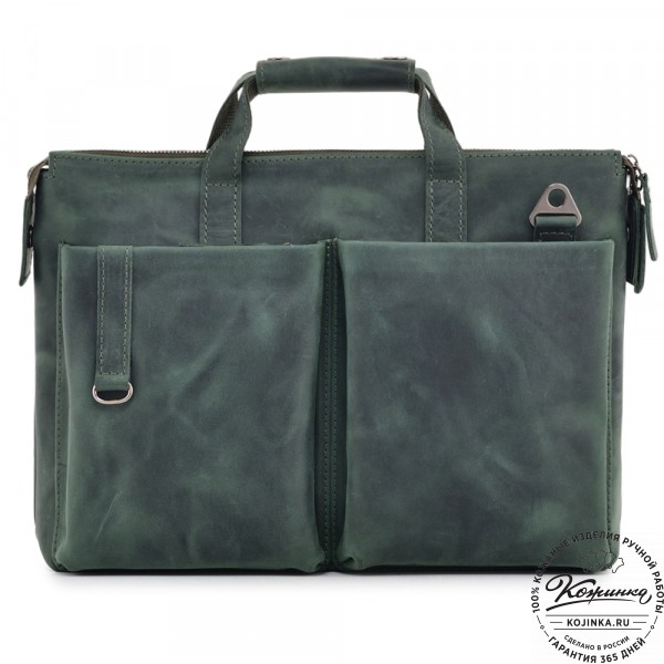  Кожаная деловая сумка "Стюарт" (изумруд). фото 1