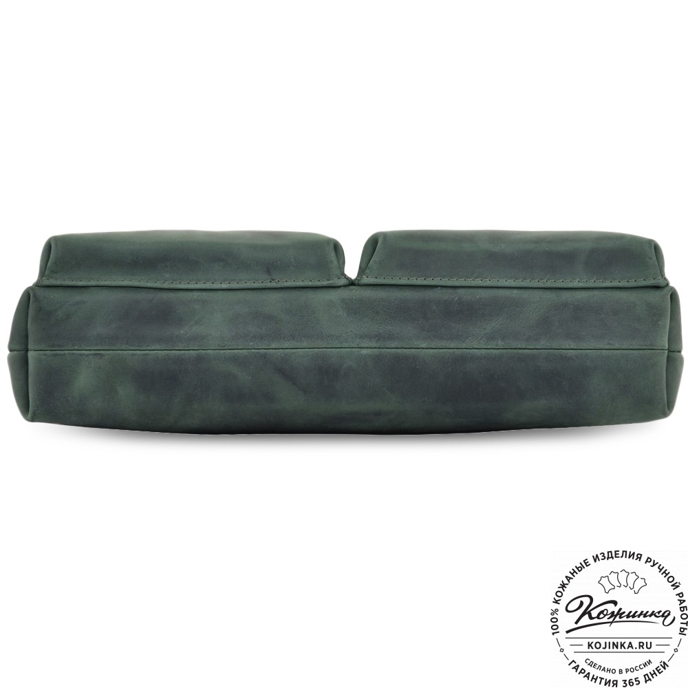  Кожаная деловая сумка "Стюарт" (изумруд)