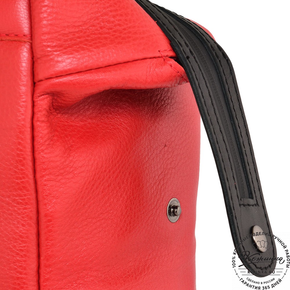 Кожаный рюкзак "Аргентум" (красный)