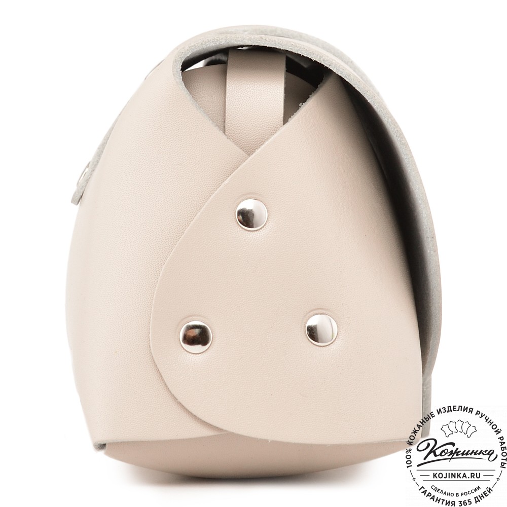 Женская кожаная сумка "Милла макси" (бежевая)