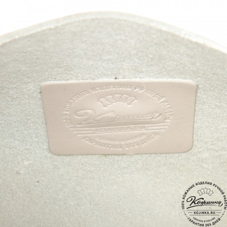 Женская кожаная сумка "Милла макси" (бежевая)