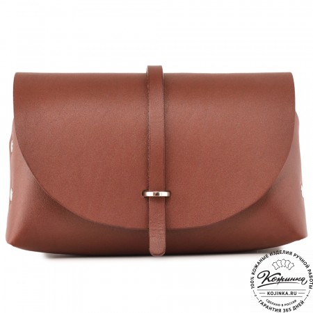 Женская кожаная сумка "Милла макси" (коньяк)