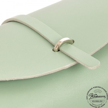 Женская кожаная сумка "Милла макси" (мята)