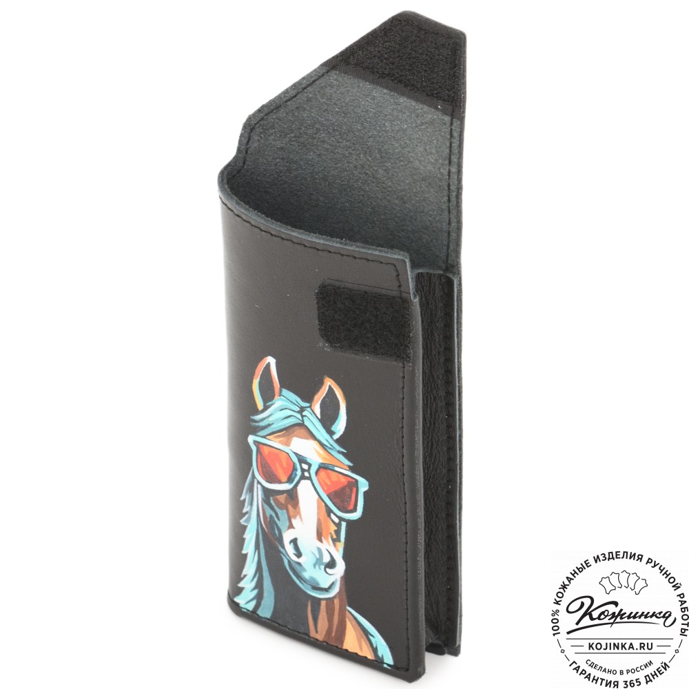 Кожаный футляр для очков "Марокко" "Конь в очках"