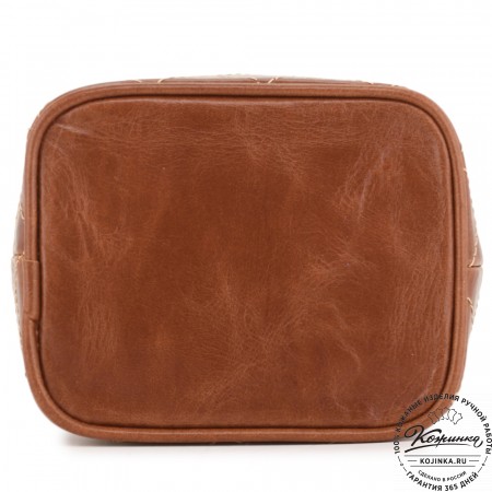 Женская кожаная сумка "Жизель" (коричневый)