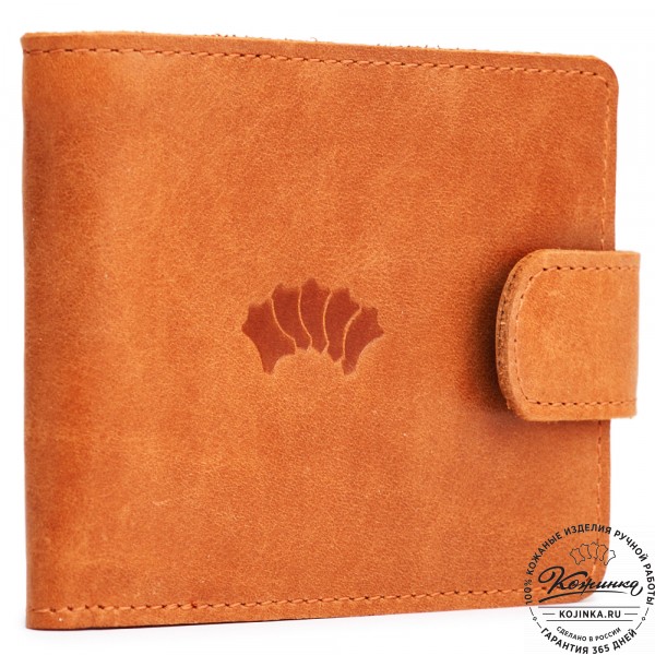 Кожаное портмоне Италия (кэмэл). фото 1