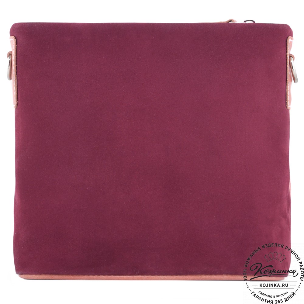 Женская кожаная сумка "Саманта" (бордово-розовый)