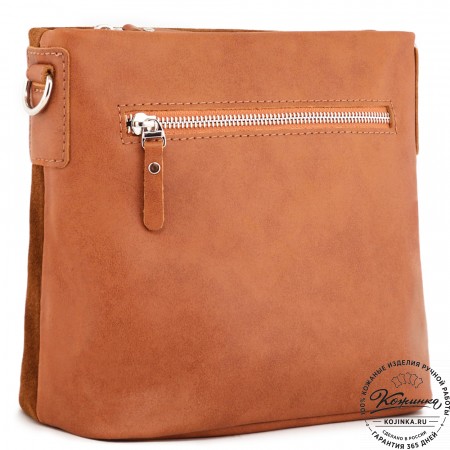  Женская кожаная сумка "Саманта" (рыжий)