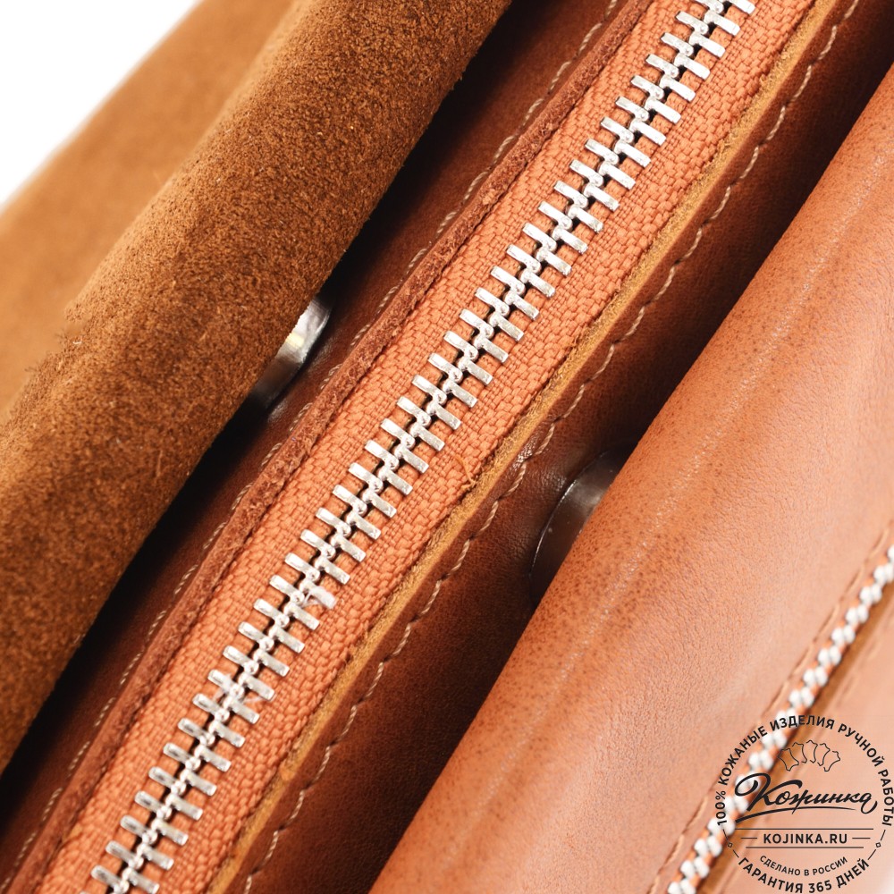  Женская кожаная сумка "Саманта" (рыжий)