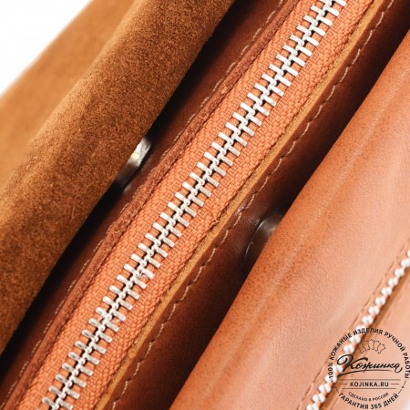  Женская кожаная сумка "Саманта" (рыжий)
