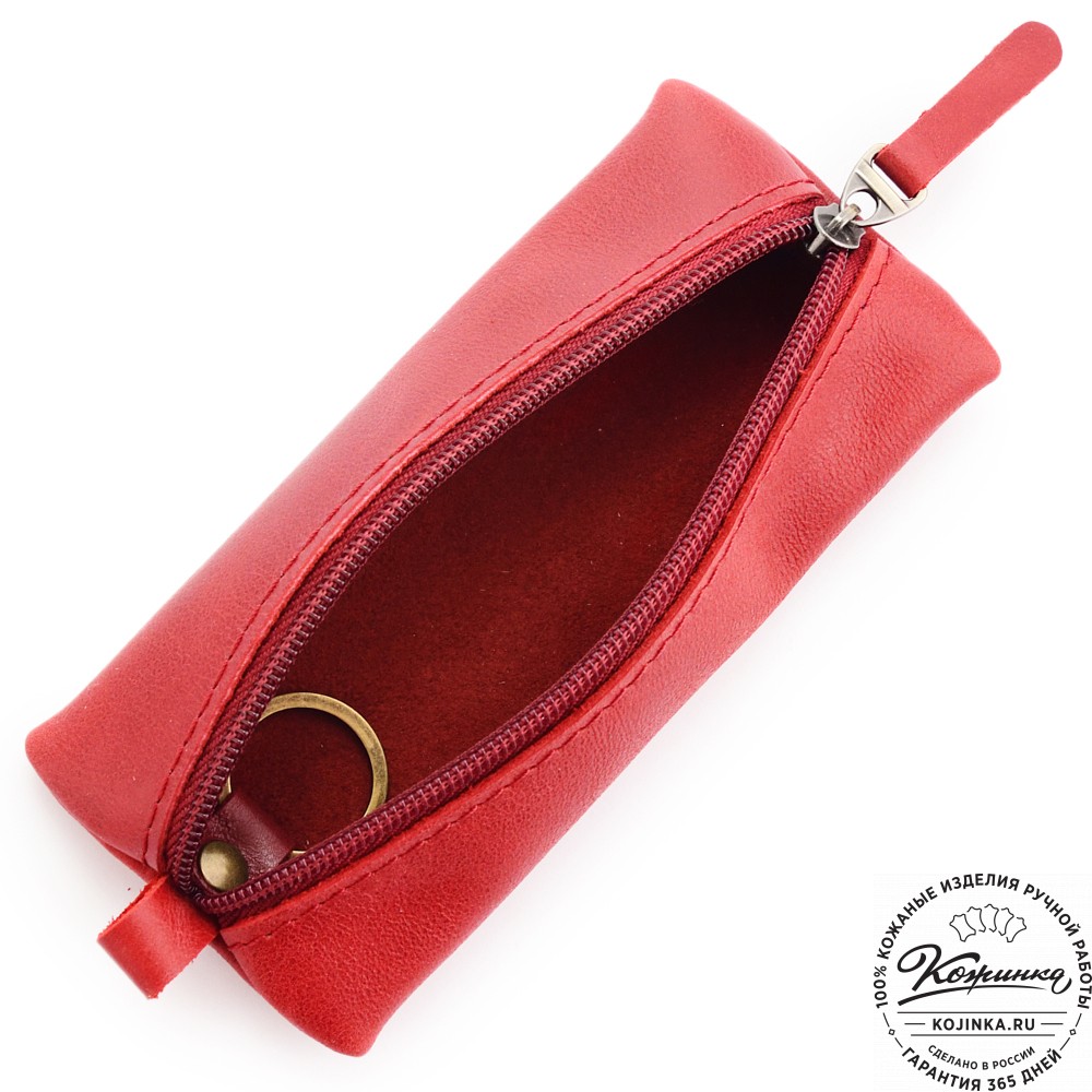 Кожаная ключница «Соло» "Красная королева" (красный)