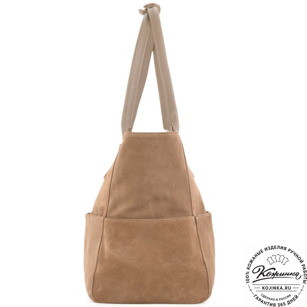 Кожаная женская сумка "Калипсо" (капучино)