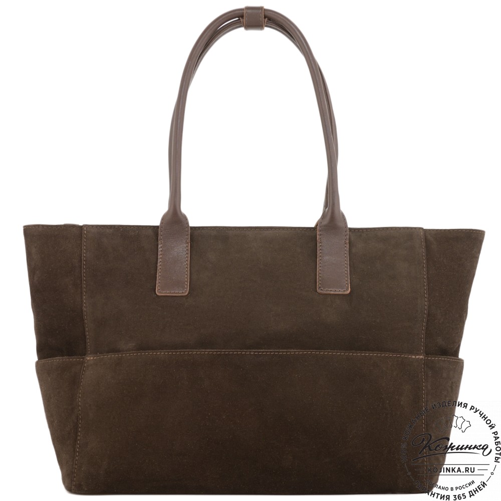 Кожаная женская сумка "Калипсо" (тёмно-коричневая)