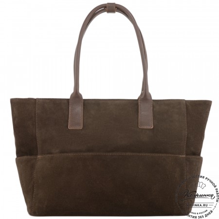 Кожаная женская сумка "Калипсо" (тёмно-коричневая)