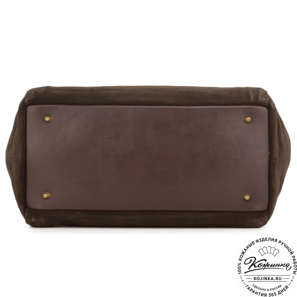 Кожаная женская сумка "Калипсо" (тёмно-коричневая)