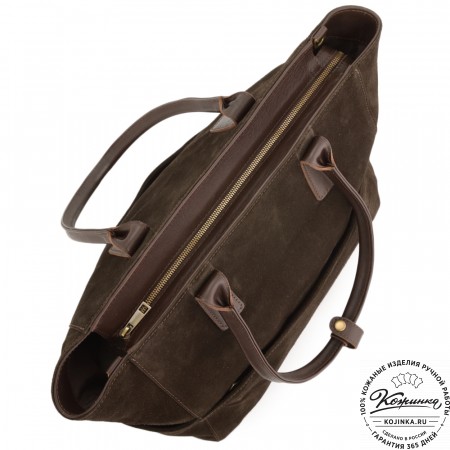 Кожаная женская сумка "Калипсо" (тёмно-коричневая)