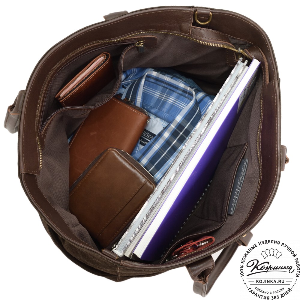 Кожаная женская сумка "Калипсо" (тёмно-коричневая)