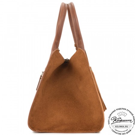 Женская кожаная сумка "Вирджиния" (рыжая)