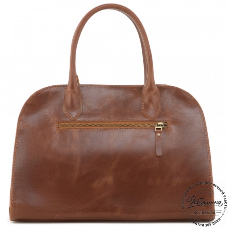 Женская кожаная сумка "Вирджиния" (рыжая)