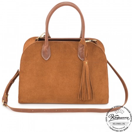 Женская кожаная сумка "Вирджиния" (рыжая)