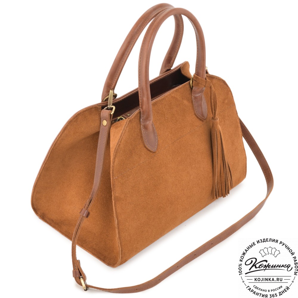 Женская кожаная сумка "Вирджиния" (рыжая)