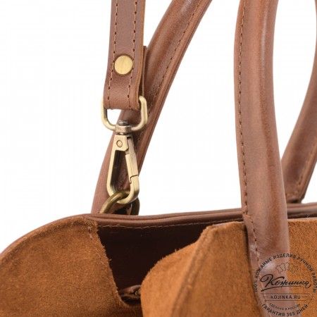 Женская кожаная сумка "Вирджиния" (рыжая)