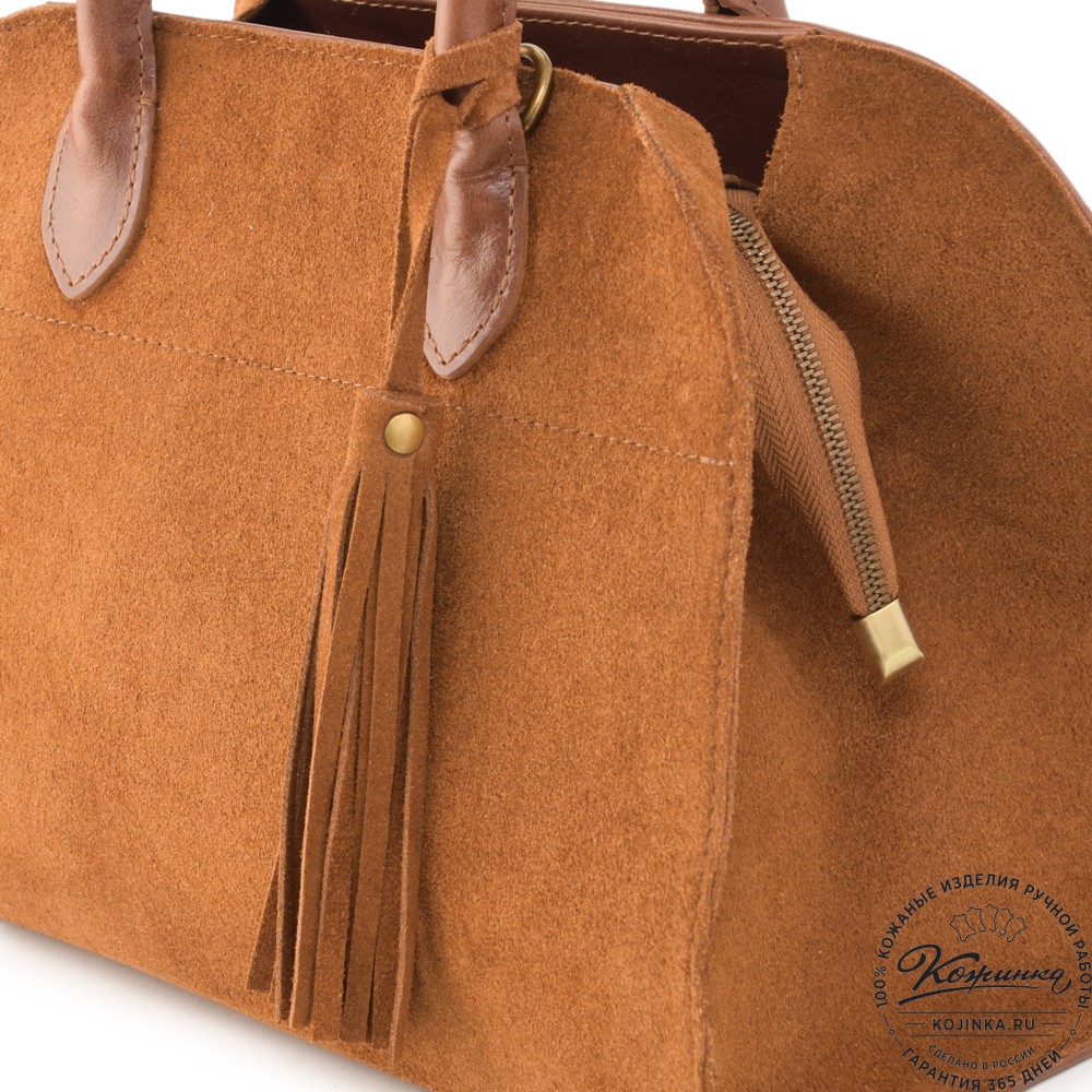 Женская кожаная сумка "Вирджиния" (рыжая)