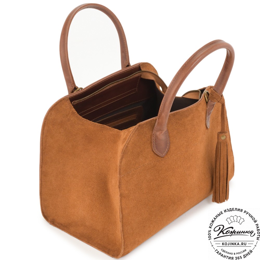 Женская кожаная сумка "Вирджиния" (рыжая)