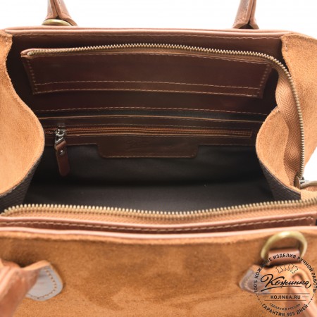 Женская кожаная сумка "Вирджиния" (рыжая)