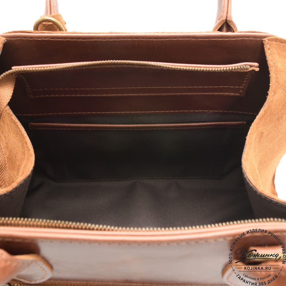 Женская кожаная сумка "Вирджиния" (рыжая)