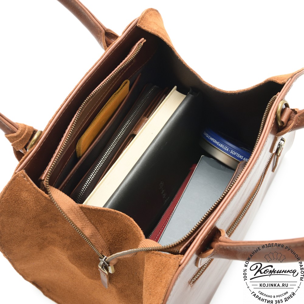 Женская кожаная сумка "Вирджиния" (рыжая)